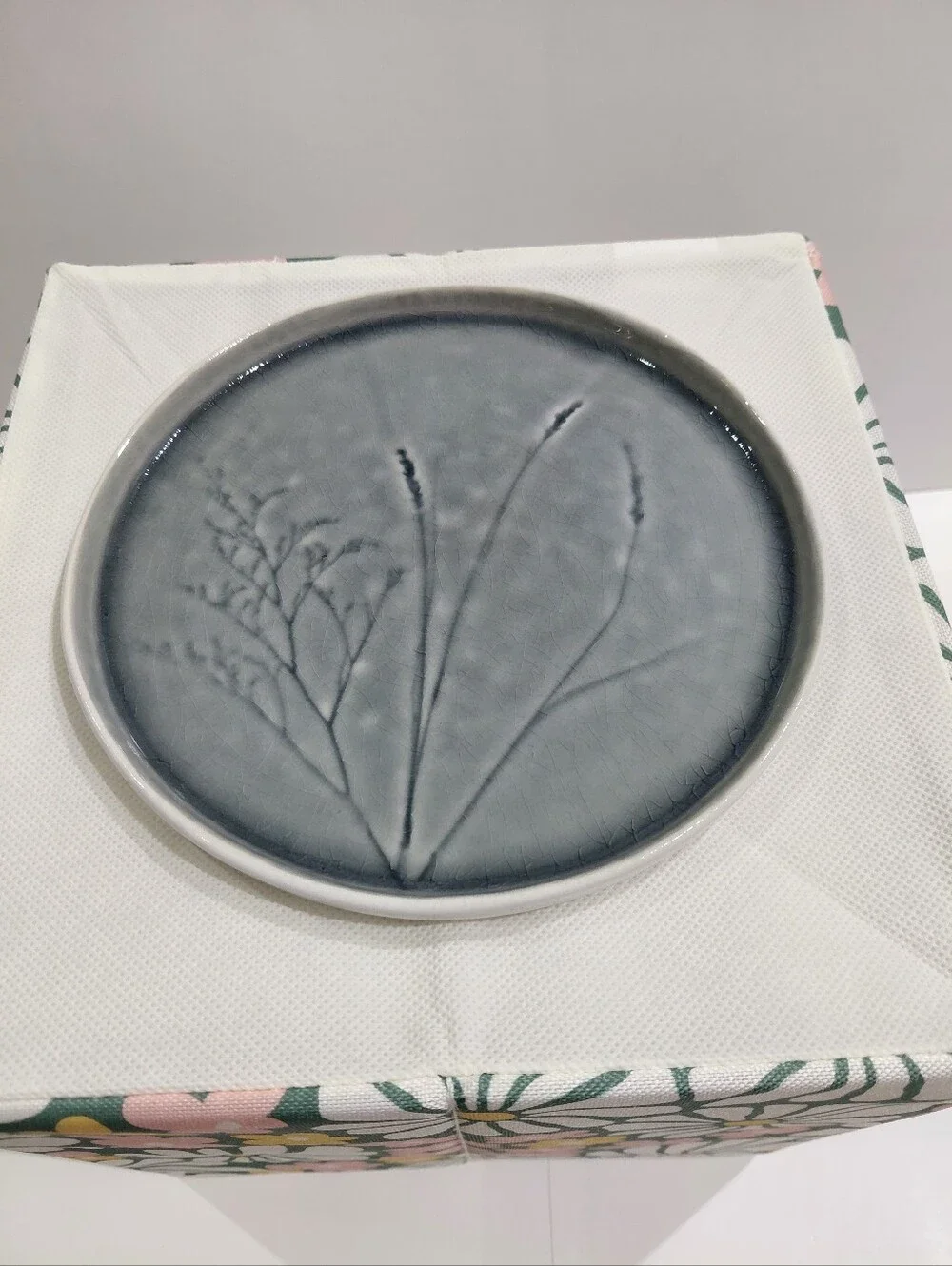 New Slate Grey Ceramic Dessert Plates Set Of 4